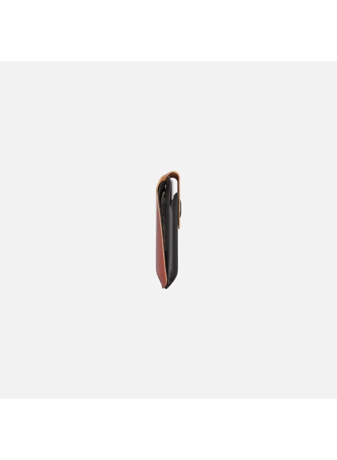 Hitch Snap Cardholder -lether nature Black/Brown - Image 4