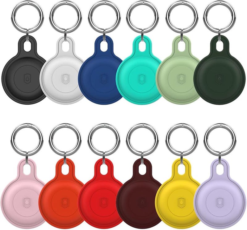 Silicone Protective Case for Apple AirTag with Keychain Anti Scratch Holder - Image 4