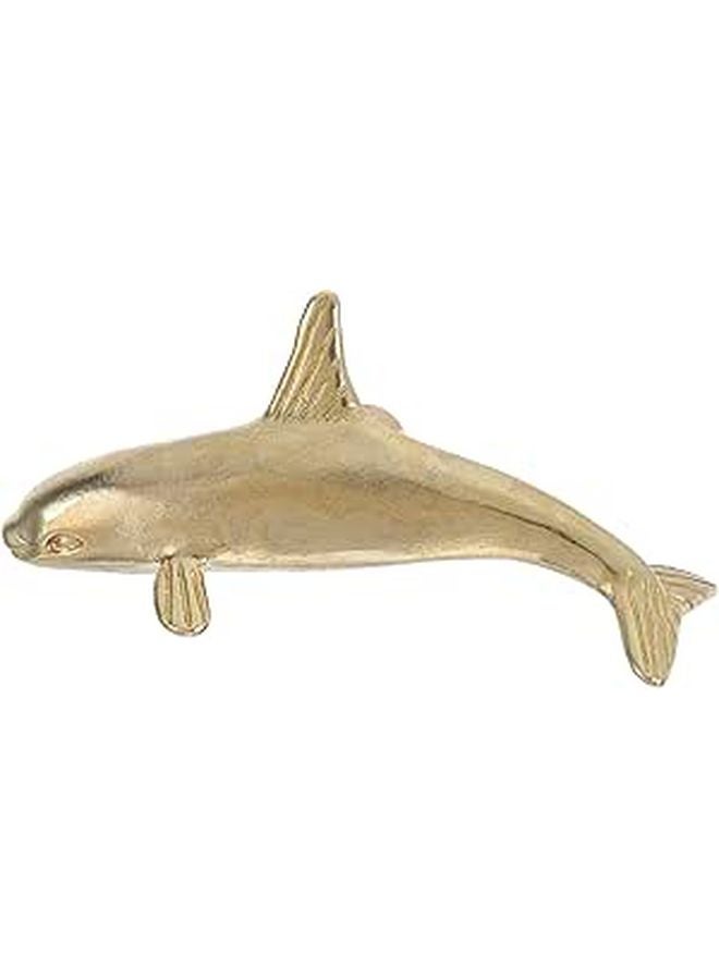 Vintage Brass Dolphin Cabinet Knob Drawer Pull For Bathroom Kitchen Cupboard Hardware - Image 1