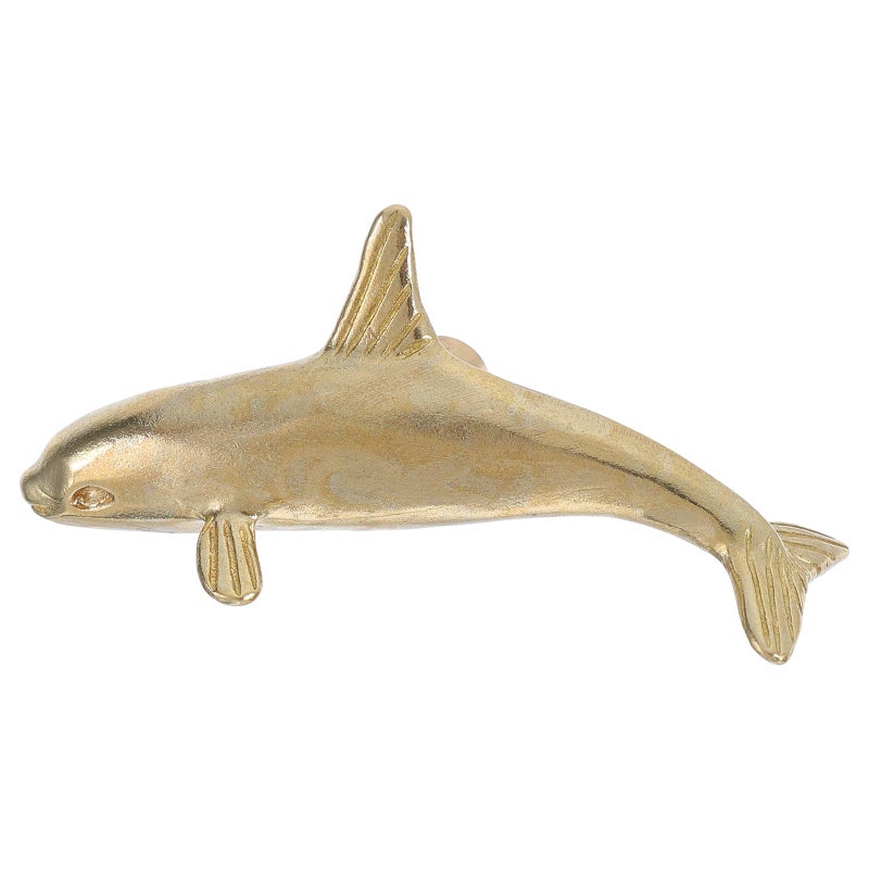 Vintage Brass Dolphin Cabinet Knob Drawer Pull For Bathroom Kitchen Cupboard Hardware - Image 2