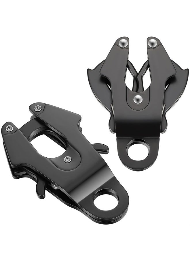 Reginary 2 Pcs Frog Clip Dog Leash Clip for Linking Black Pet Collar Clasp Quick Release Frog Cable Dog Leash Buckle Dog Chain Buckle Replacement Clasp  - Image 1