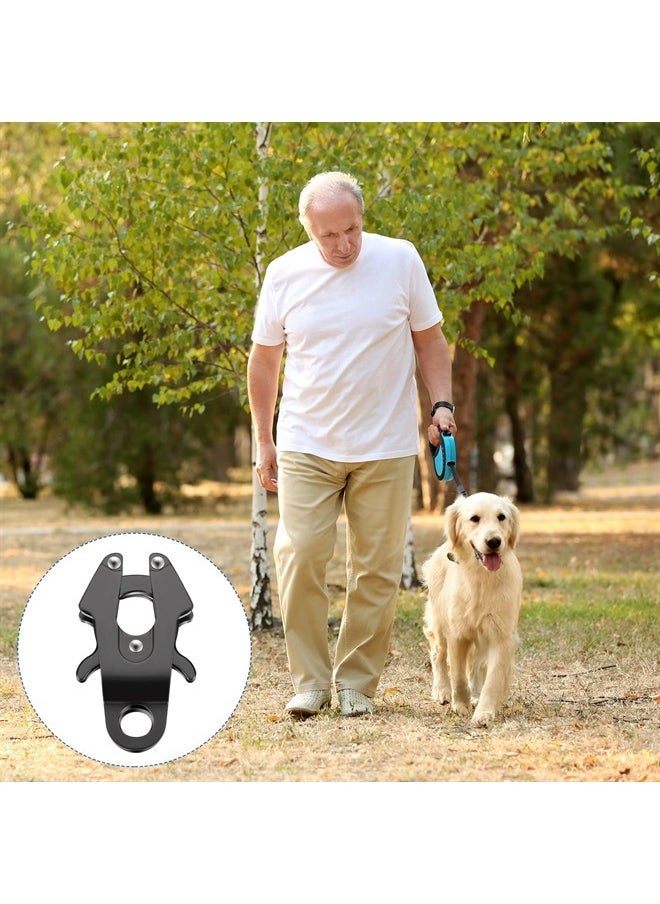 Reginary 2 Pcs Frog Clip Dog Leash Clip for Linking Black Pet Collar Clasp Quick Release Frog Cable Dog Leash Buckle Dog Chain Buckle Replacement Clasp  - Image 5