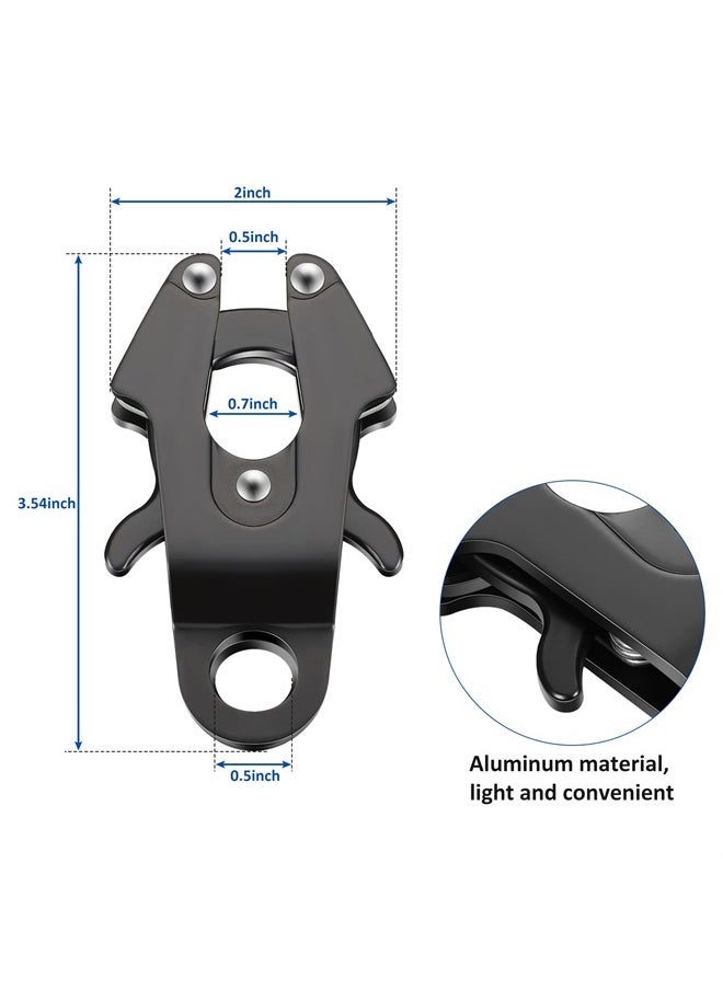 Reginary 2 Pcs Frog Clip Dog Leash Clip for Linking Black Pet Collar Clasp Quick Release Frog Cable Dog Leash Buckle Dog Chain Buckle Replacement Clasp  - Image 2