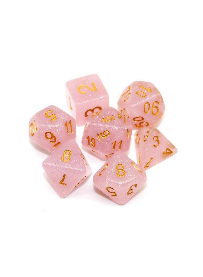 HD DND Dice Set RPG Polyhedral Dice Fit Dungeons and Dragons(D&D) Pathfinder MTG Role Playing Dice (Pink) - Image 3