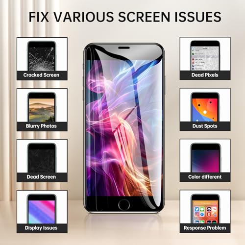 DGSCSMY for iPhone SE 3rd / 2nd Generation and for iPhone 8 Screen Replacement with Home Button 4.7" SE3 LCD Display SE 2022 3D Touch Digitizer with Ear Speaker Front Camera Full Repair Tools Kit - Image 5