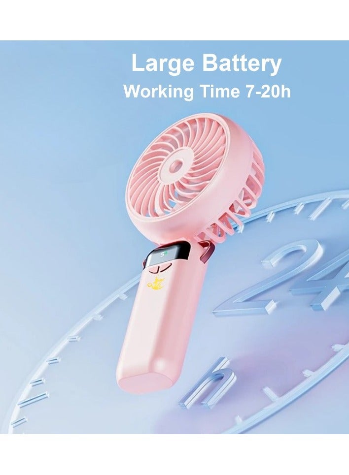 【6 in 1】 Aladdin Fan Portable, Multifunctional Fan, High Speed Ice Cool Water Fan, ICE Cool+Perfume Cool+Mobile Phone Holder+Handheld+Neck+Desk 6 in 1 Personal Fan, Large Battery, OLED Display, Visible Cooling Smeltable Fragrance, TBSoon - Image 5