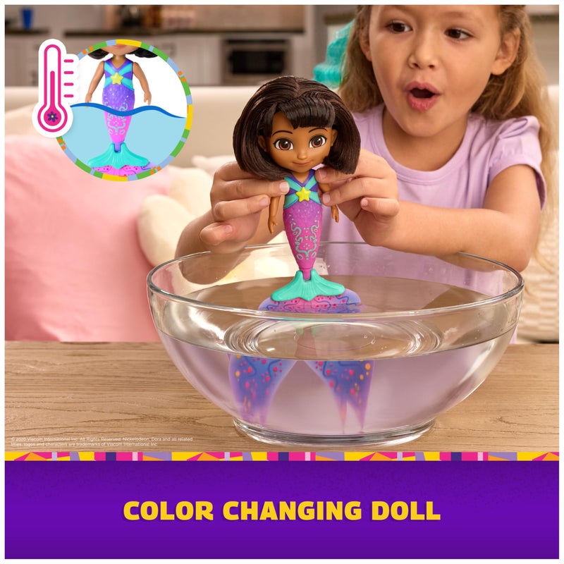 Dora, Mer-Mazing Adventure Dora, Color Changing Mermaid Doll with 2 Accessories, Kids Toys for Girls & Boys Ages 3 and Up - Image 3