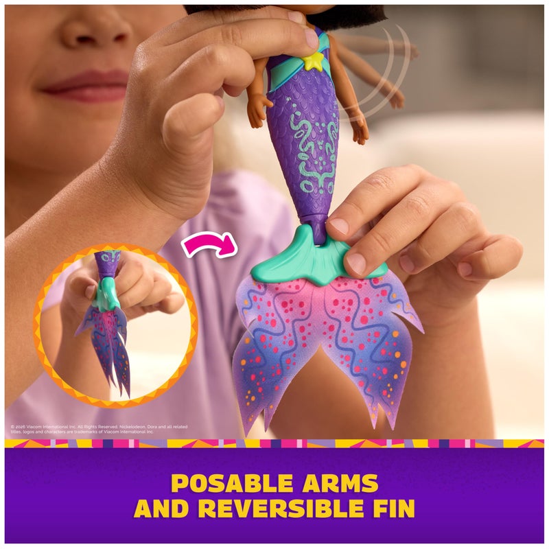 Dora, Mer-Mazing Adventure Dora, Color Changing Mermaid Doll with 2 Accessories, Kids Toys for Girls & Boys Ages 3 and Up - Image 4