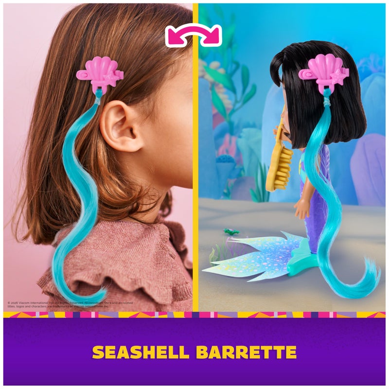 Dora, Mer-Mazing Adventure Dora, Color Changing Mermaid Doll with 2 Accessories, Kids Toys for Girls & Boys Ages 3 and Up - Image 5