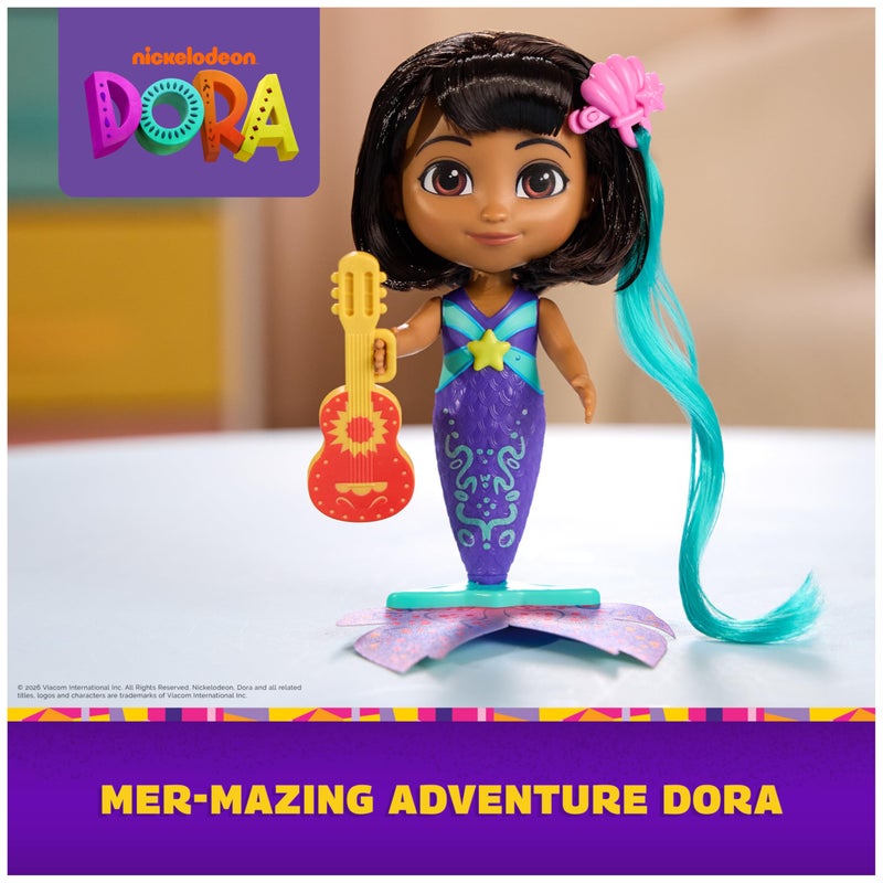 Dora, Mer-Mazing Adventure Dora, Color Changing Mermaid Doll with 2 Accessories, Kids Toys for Girls & Boys Ages 3 and Up - Image 2