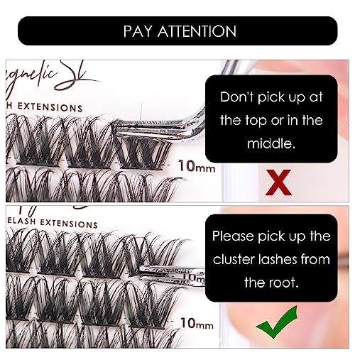 Magnetic SL Cluster Lashes 72 Individual Lashes Clusters Eyelash Extensions False Eyelashes DIY Lash Extension Reusable False Eyelashes Natural Look Mix 10-16mm C D Curl-DM27 - Image 4