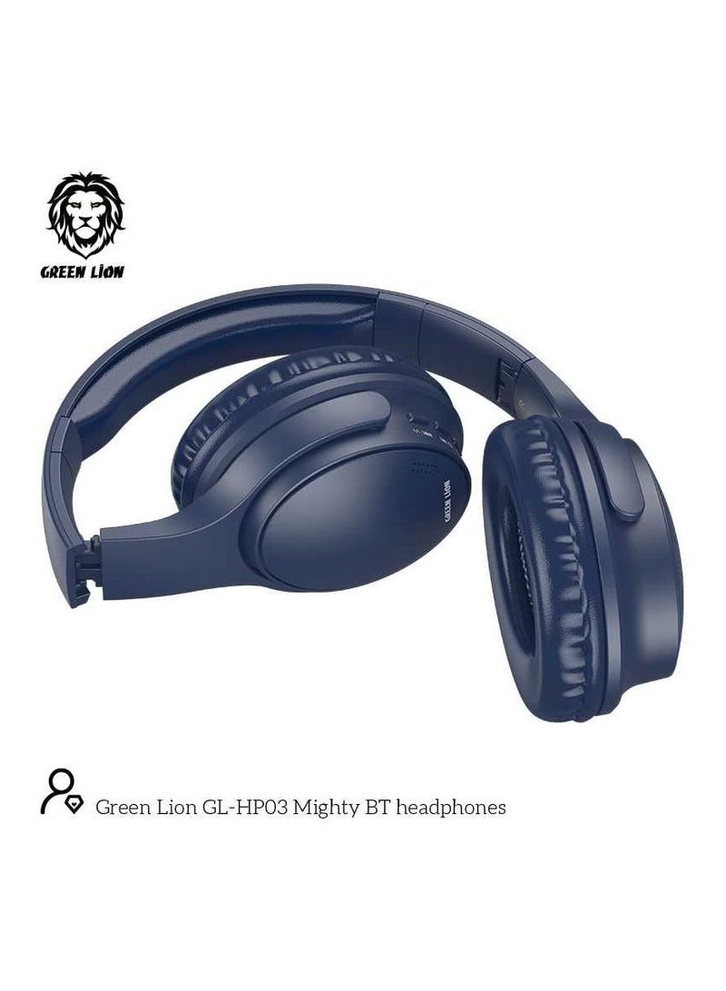 GREEN LION Comfort Plus Headphone Wireless Version 5.3 4mm Speaker 7 Hours Playtime Thin & Light Comfortable to Wear with Control Buttons - Blue - Image 2