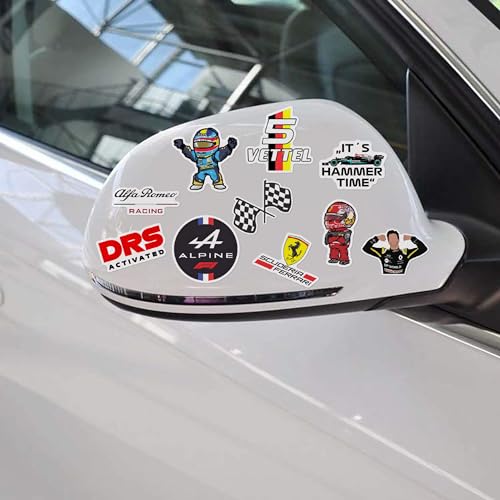 WallDesign Ultimate F1 Racing Sticker Set Collection of 118 - Mobile, Laptop, Accessories, Gifting - Durable, Laminated, Quality Printed Vinyl for True Racing Fans, self-adhesive, 2 inch - Image 5