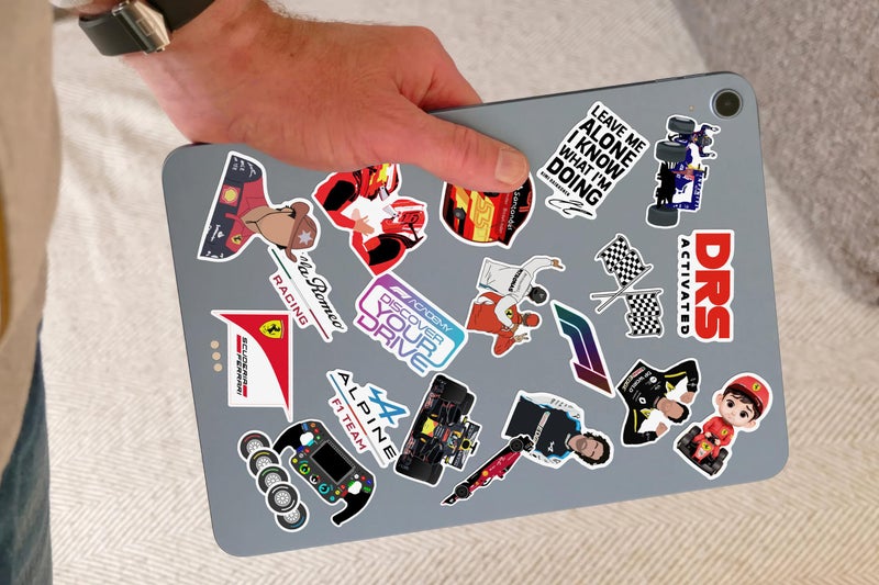 WallDesign Ultimate F1 Racing Sticker Set Collection of 118 - Mobile, Laptop, Accessories, Gifting - Durable, Laminated, Quality Printed Vinyl for True Racing Fans, self-adhesive, 2 inch - Image 2
