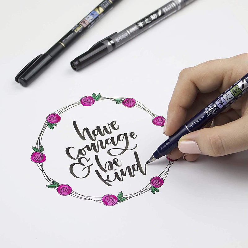 Tombow Fudenosuke Fude Brush Pen / Soft & Hard & Twin Tips / Value set - Image 3