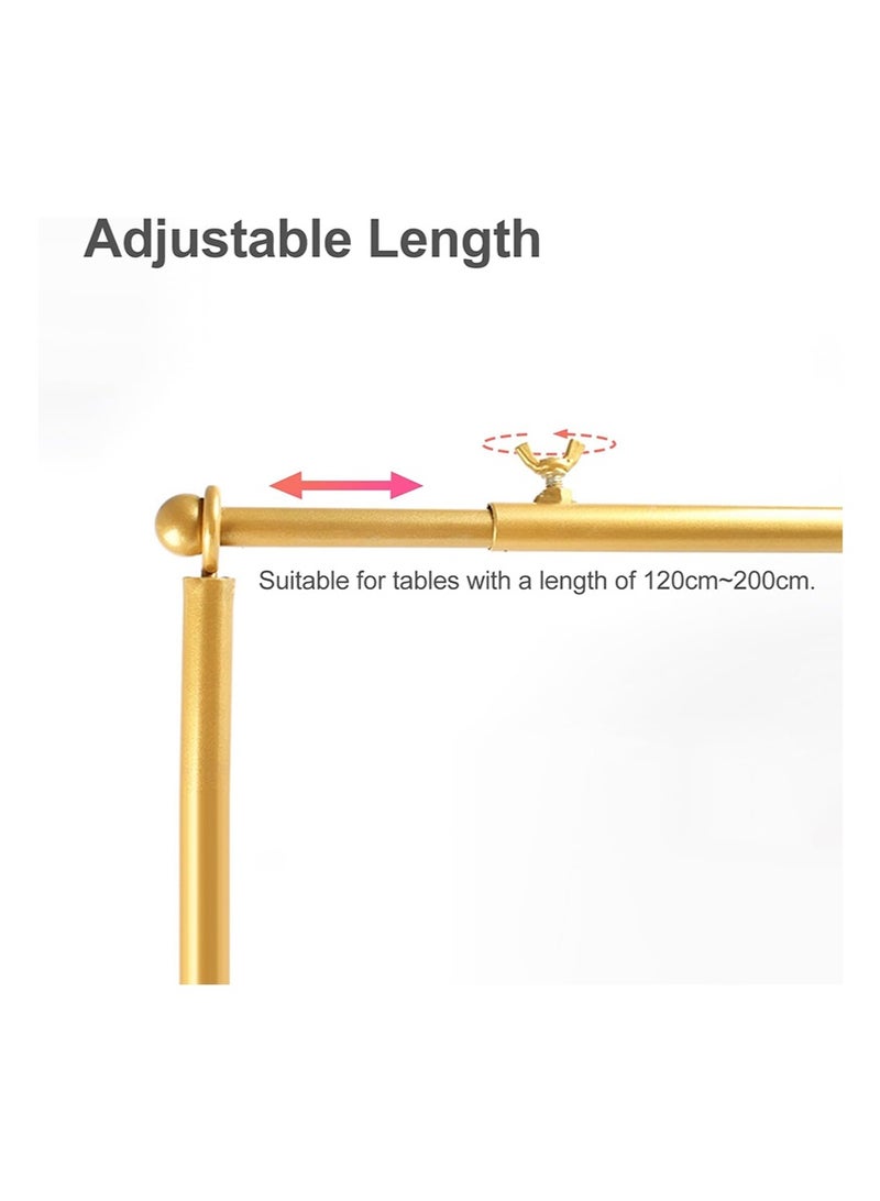 TAPIT Wedding Over-the-Table Decor Stand, Adjustable Width Metal Arch Stand for Centerpiece Floral Arrangements, Party Dining Table Decor Rod Stand (Black) - Image 5