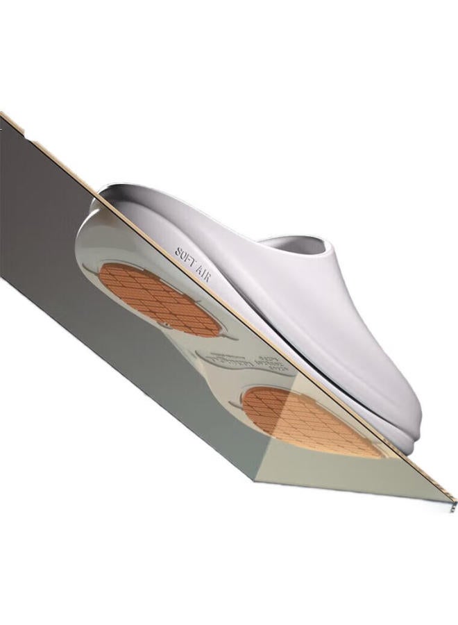 Kenroll Unisex Home Bathroom Anti-Slip Slippers Comfortable Wrap Lightweight Sandals White Camel Color Size 35-36 - Image 2