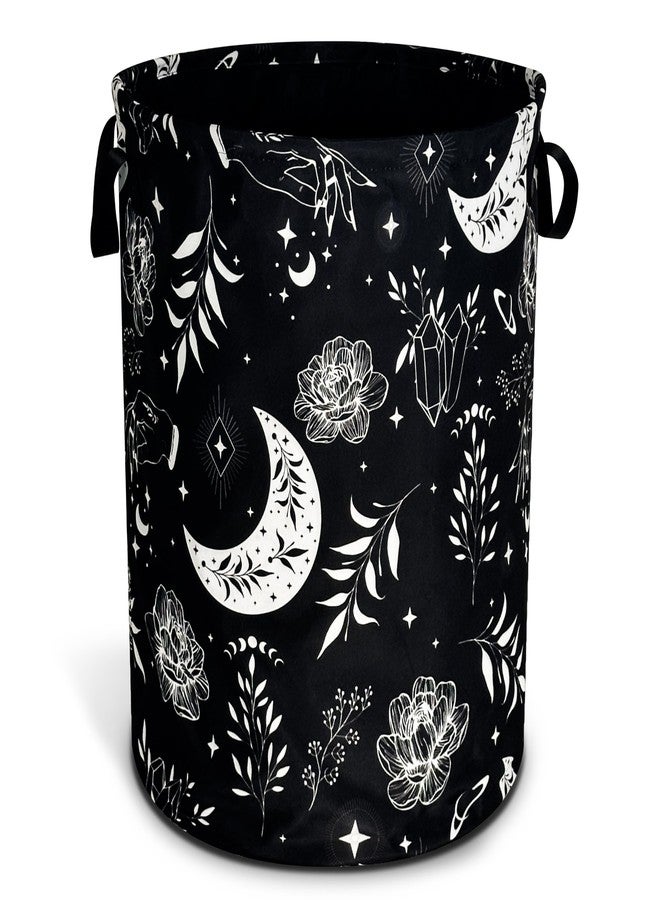 NUTAINLA Gothic Moon Laundry Basket Moon Phase Foldable Oxford Cloth Funny Tote Bag Laundry Hamper Clothes Storage Bucket Organizer For Bathroom/Laundry Storage/Bedroom 17.7x13.7 Inch - Image 1