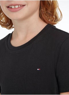 TOMMY HILFIGER Boys' Essential Organic Cotton T-Shirt, Black  - Image 5