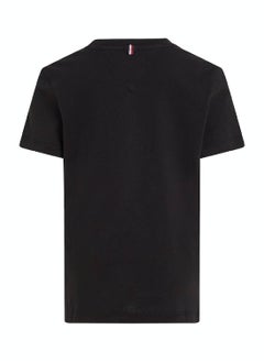 TOMMY HILFIGER Boys' Essential Organic Cotton T-Shirt, Black  - Image 3