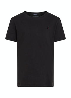 TOMMY HILFIGER Boys' Essential Organic Cotton T-Shirt, Black  - Image 2
