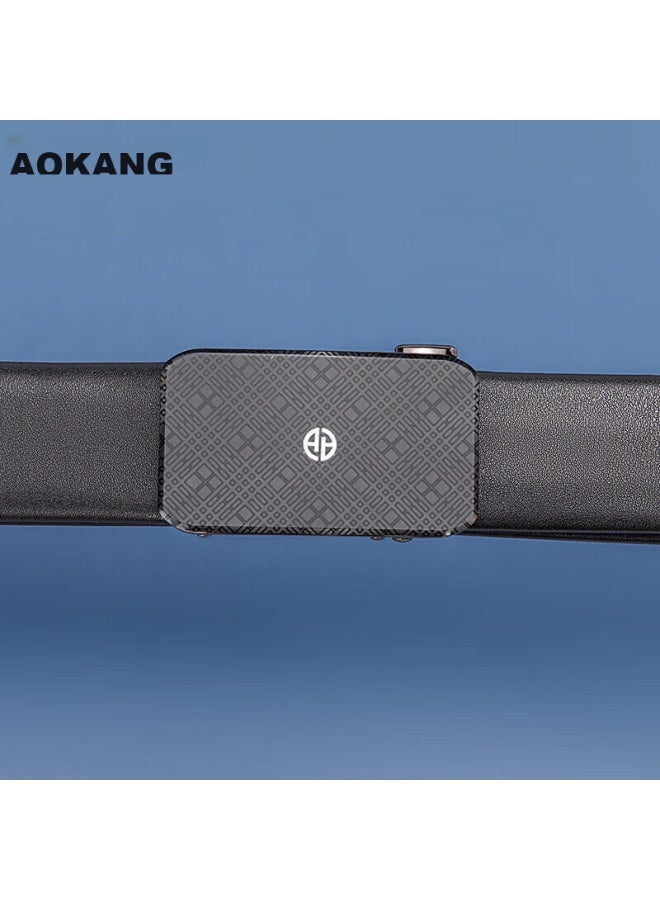 Aokang Men's Automatic Buckle Leather Belt, Business Genuine Leather Trouser Belt, Qixi Valentine's Day Gift For Boyfriend - Image 4