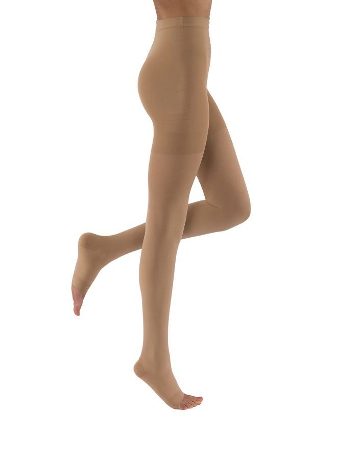 JOBST جوارب ضغط متدرجة عالية الخصر 30-40 مم زئبقي - تصميم مريح للجنسين - أصابع مغلقة، بيج، كبير - Image 1