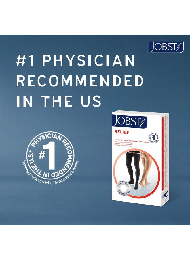 JOBST جوارب ضغط متدرجة عالية الخصر 30-40 مم زئبقي - تصميم مريح للجنسين - أصابع مغلقة، بيج، كبير - Image 3