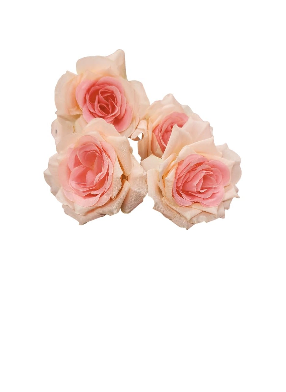 CAKE DECOR CAKE DECOR Large Rose Artificial Flower for Cake Decoration Light Pink 5 pc Pack  - Image 2