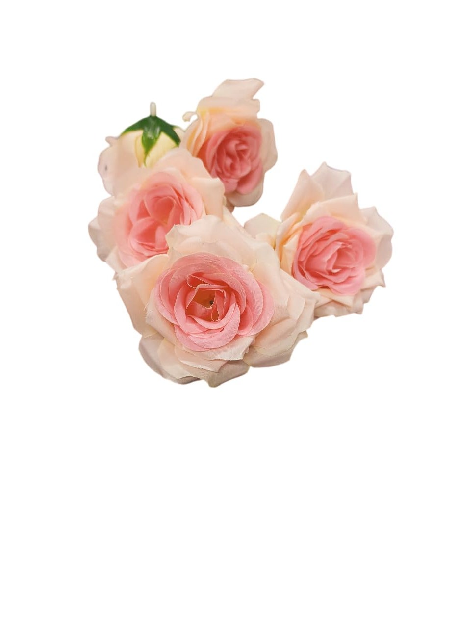 CAKE DECOR CAKE DECOR Large Rose Artificial Flower for Cake Decoration Light Pink 5 pc Pack  - Image 4