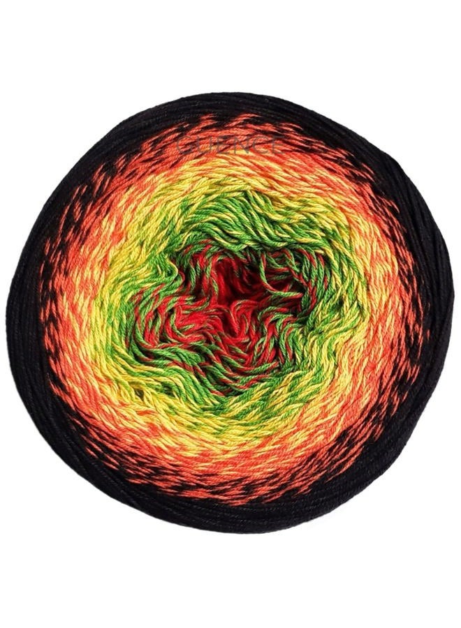 Yarn art خيوط يارن آرت فلورز 55% قطن 45% أكريليك 250غ 1094 ياردة خيوط قطن متعددة الألوان خيوط كروشيه قوس قزح ربيع صيف 2 خيوط رياضية (267) - Image 1