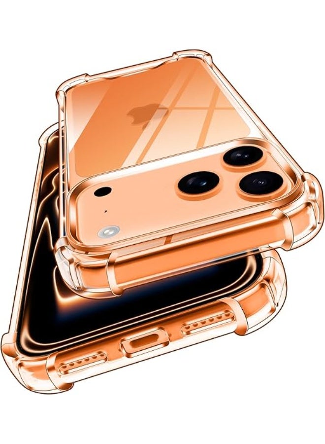 Anti-Yellowing Clear Case for iPhone 17 PRO Max, [Military Grade Shockproof] Shock-Absorbing Clear Case with Soft TPU Bumper - Image 1