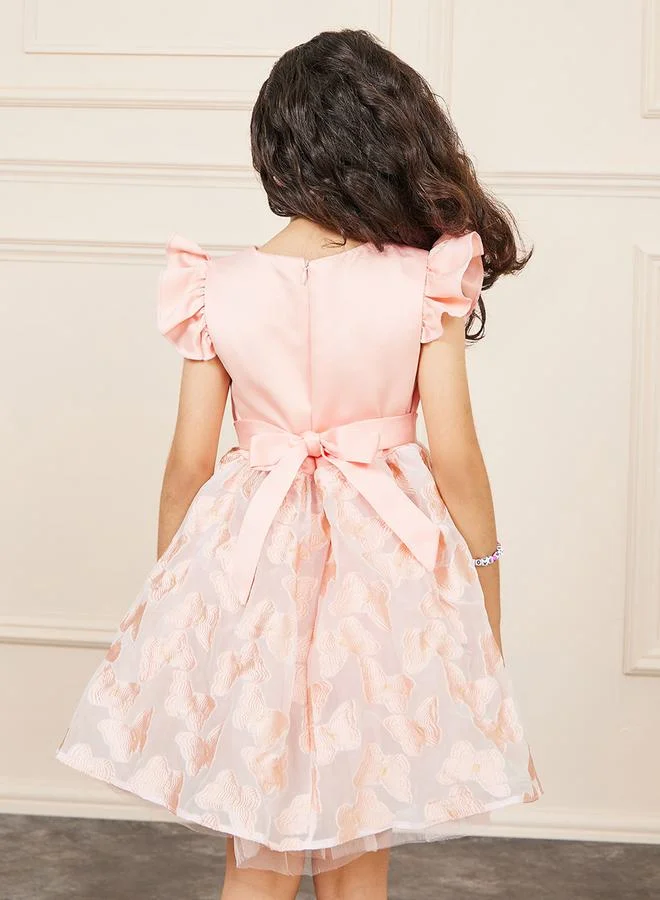 Styli Butterfly Bow Dress
