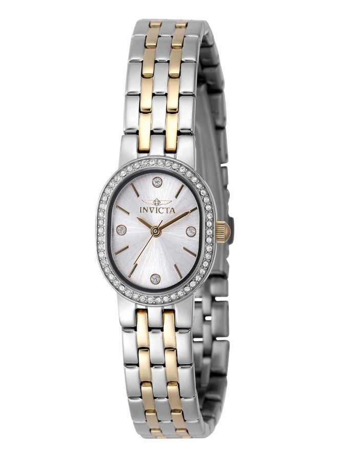 INVICTA Angel Lady 20mm Stainless Steel Gold + Steel Silver dial PC21J Quartz - Image 1