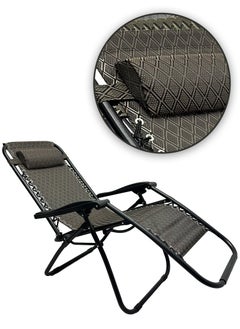RENOVO 2 Piece Patio Chaise Lounges Chair gravity chair with adjustable backrest and footrest Sunlounger for Poolside Backyard and Beach  - Image 5