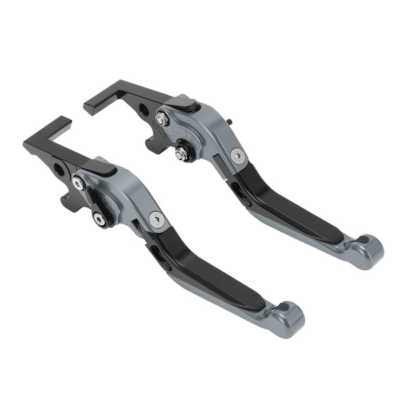 Pair Motorcycle Brake Clutch Levers Extendable Replacement for YAMAHA XMAX 250 XMAX300 XMAX400Gray - Image 1