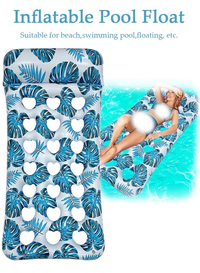 DUNISO Pool Floats, Inflatable Pool Float Rafts for Men and Women, Water Inflatable Hole Floats Rafts Adult Swimming Pool Reclining Chair Float Bed, Cooling Pool Float Summer Party Floats - Image 4