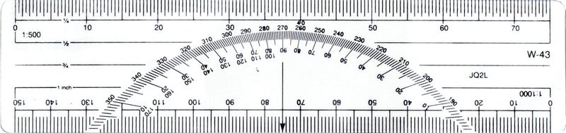 Westcott 6-Inch Metric Protractor Ruler (W-43 BP) - Image 1