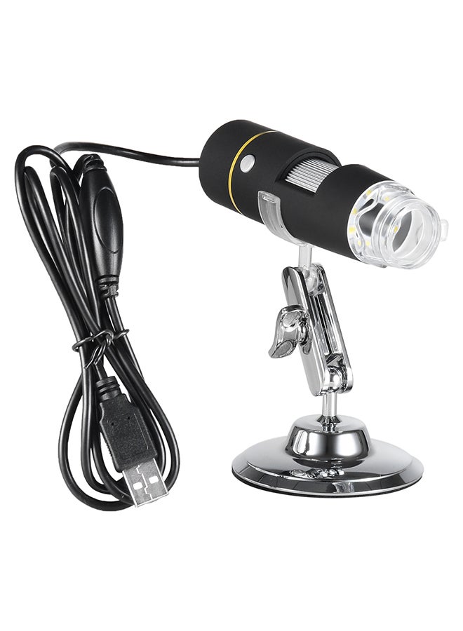 USB Digital Microscope With Stand Black/Silver - Image 5