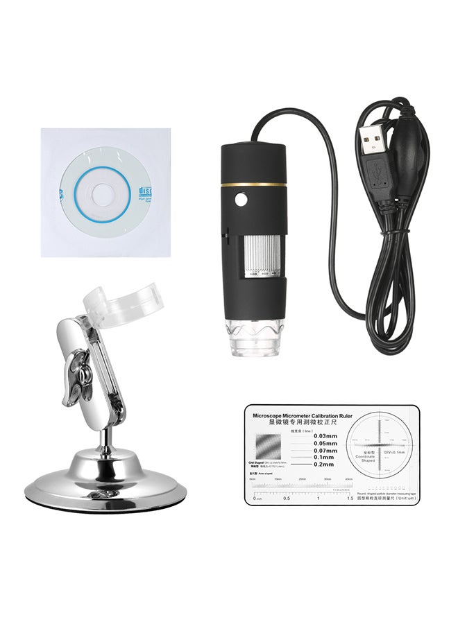 USB Digital Microscope With Stand Black/Silver - Image 3