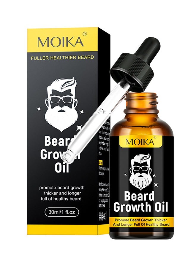 MOIKA - Beard Growth Oil: Natural beard growth oil can moisturize hair follicles and pores, stimulate the growth and thickening of beards, and restore the softness and luster of beards. This makes the beard styling simpler and more refined. - Image 1