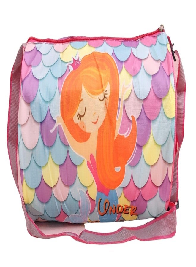 AMANVANI Cute Mermaid Printed Duffler Bag for Kids Swimming Travles,Dance,Shoulder Bag for Kids Lightweight Duffle Bags - Image 1