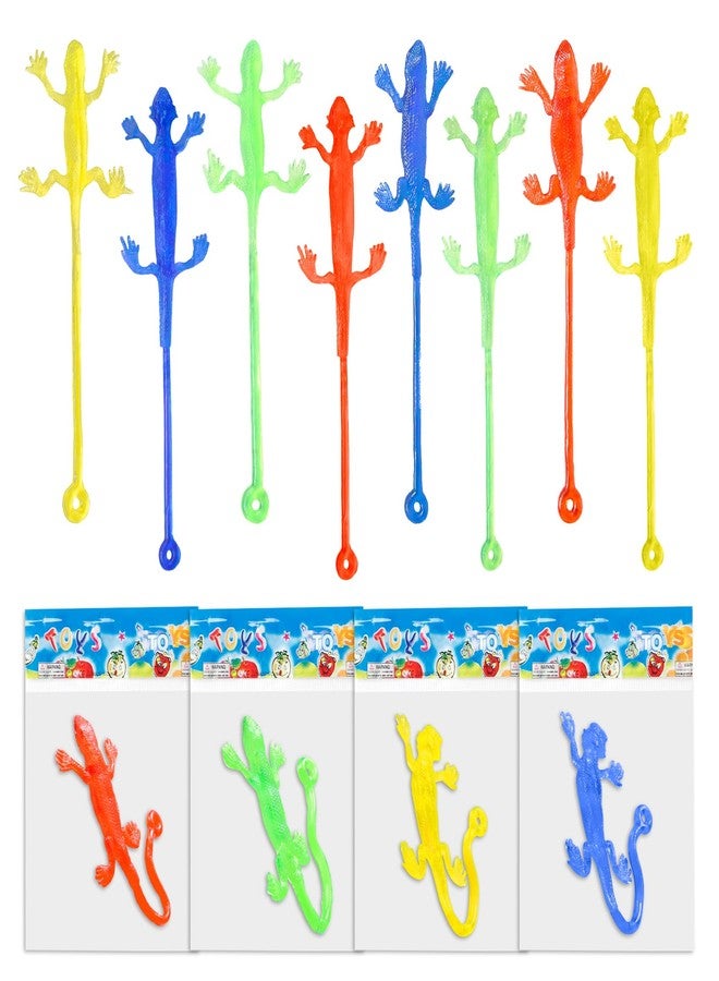 Yeetec 12 Pack Sticky Gecko Stretchy Sticky Lizards Sensory Toys for Kids Birthday Party Favors, Reptile Themed Party Supplies Bag Fillers, Classroom Prizes, Random Color - Image 1