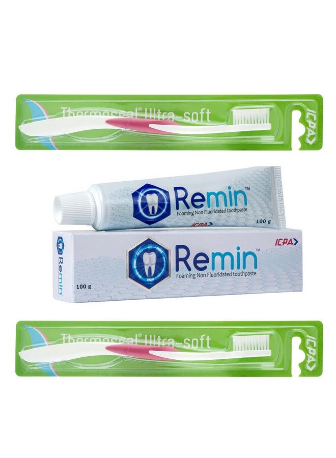ICPA Remin Sensitivity Prevention Toothpaste, 100 Gm - (Pack Of 1) And Thermoseal Ultrasoft Toothbrush - (Pack Of 2) - Image 1