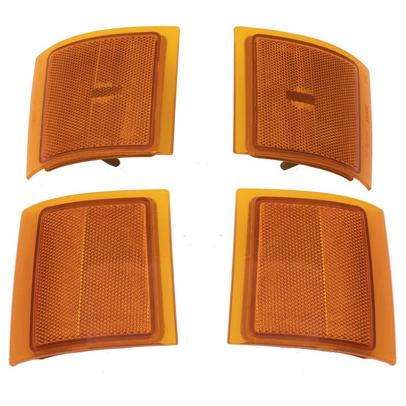 Brock 12230017S Driver and Passenger Upper Lower Side Marker Unit 4 Piece Set Compatible with 19942002 Chevrolet CK Pickup 19951999 Chevrolet Tahoe 19941999 Chevrolet Suburban Not For GMC