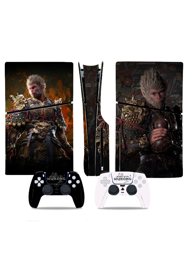 Generic PS5 slim game console sticker, full body sticker, black myth Wukong, film protector, handle sticker  - Image 1