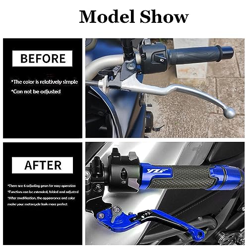 FREAXLL 2pcs 22mm 7/8" Motocycle Handlebar Grip Ends Set for YZF-R1 YZF-R3 YZF-R6 YZF-R7 YZF-R125 R6S R25 600R (Blue) - Image 5