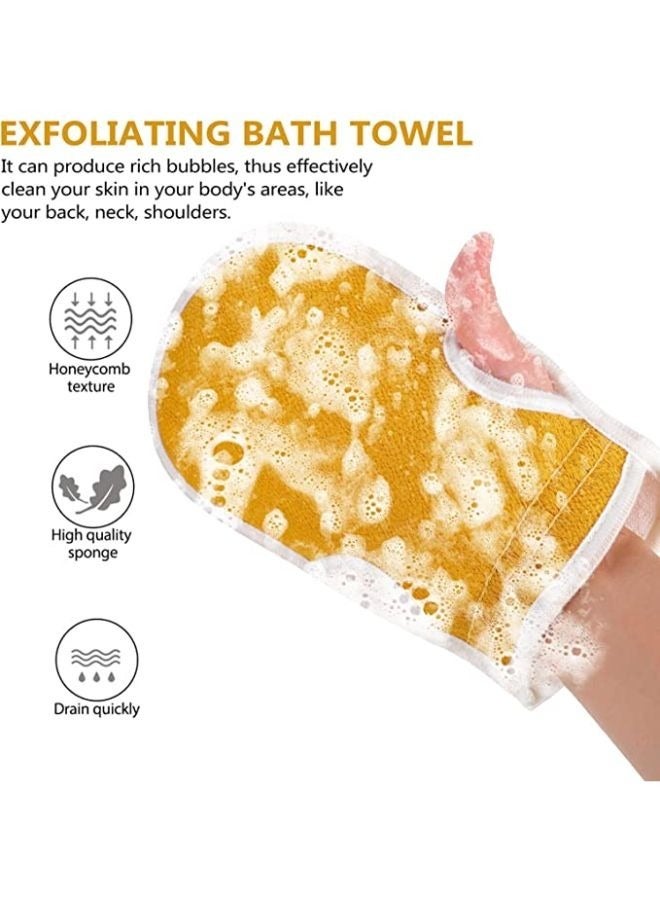 EasyLife Set of Bath Loofah Sponge Exfoliating Back Scrubber Shower Gloves Bath Towel Bath Shower Accessories - Image 5