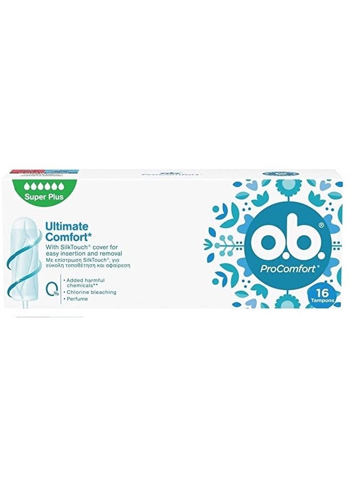 o.b. ProComfort - OB Tampons, ProComfort, Super Plus, Pack of 16 tampons - Image 1