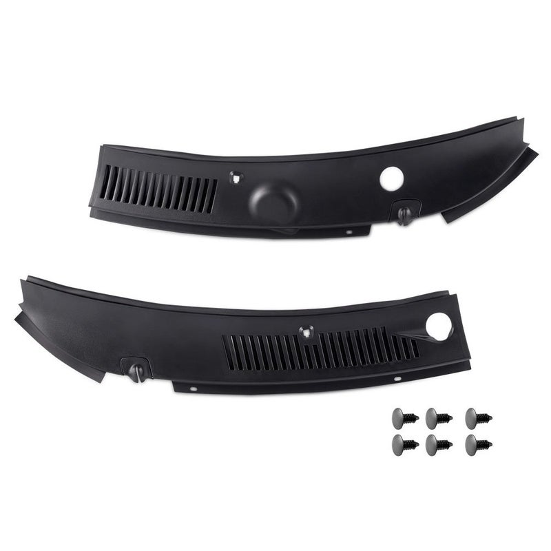 GPLUS Windshield Wiper Cowl Vent Grille Panel Hood Compatible With Ford Mustang 19992004 Direct Aftermarket Replacement FO12701023R3Z6302228AAA 2Pcs